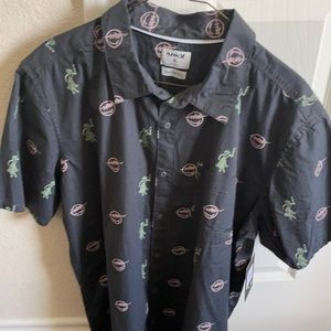 Hurley X brand new button up shirt surf and Hawaii